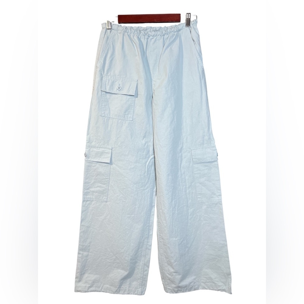 PacSun Light Blue Y2K Wide Leg cargo parachute Pants women’s S